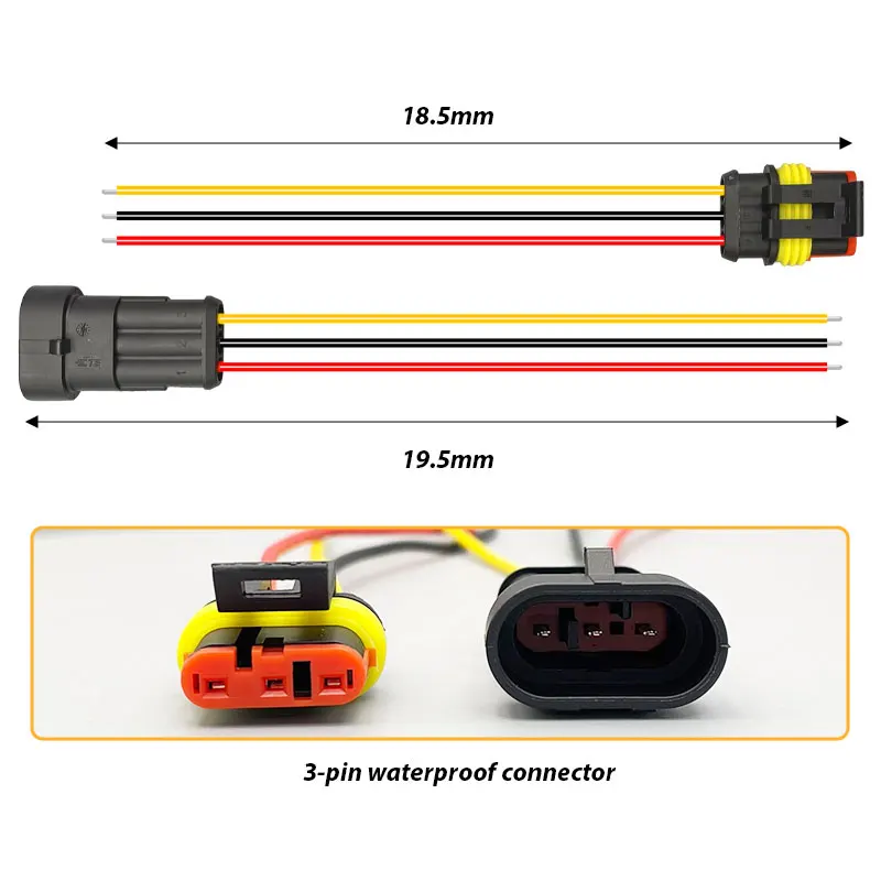 amp super-seal 1.5 series 1 2 3 4 5 6 pin auto wire harnesses waterproof cables te connector