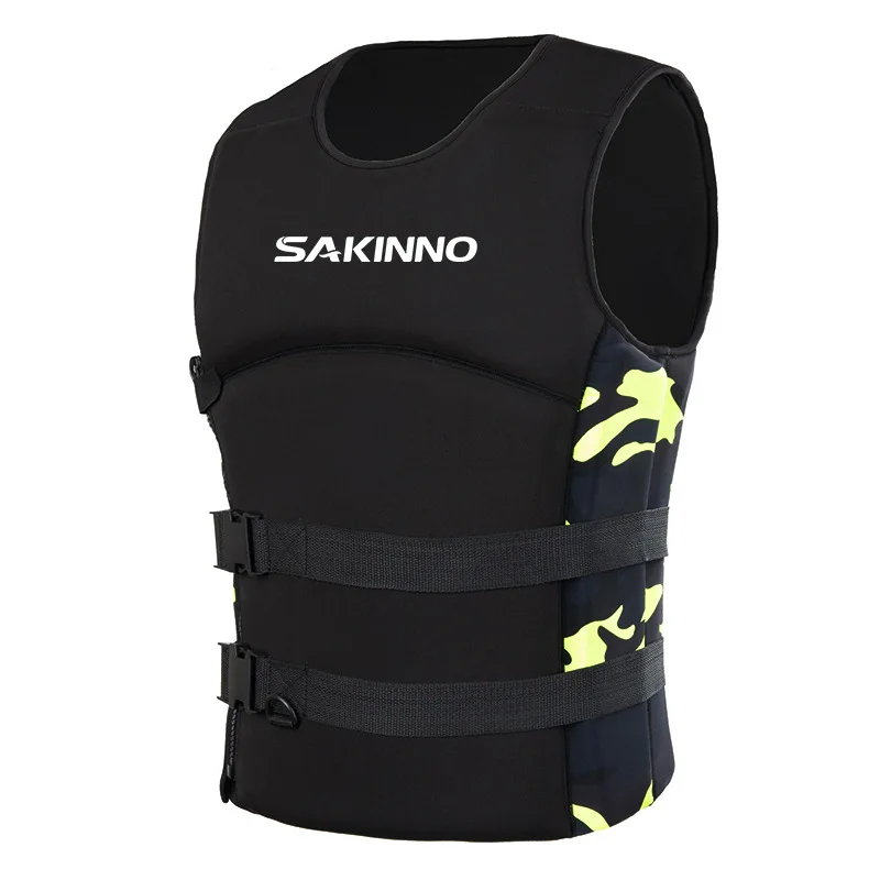 High end surfing rafting swimming fishing buoyancy vest neoprene rescue protection adult life jacket