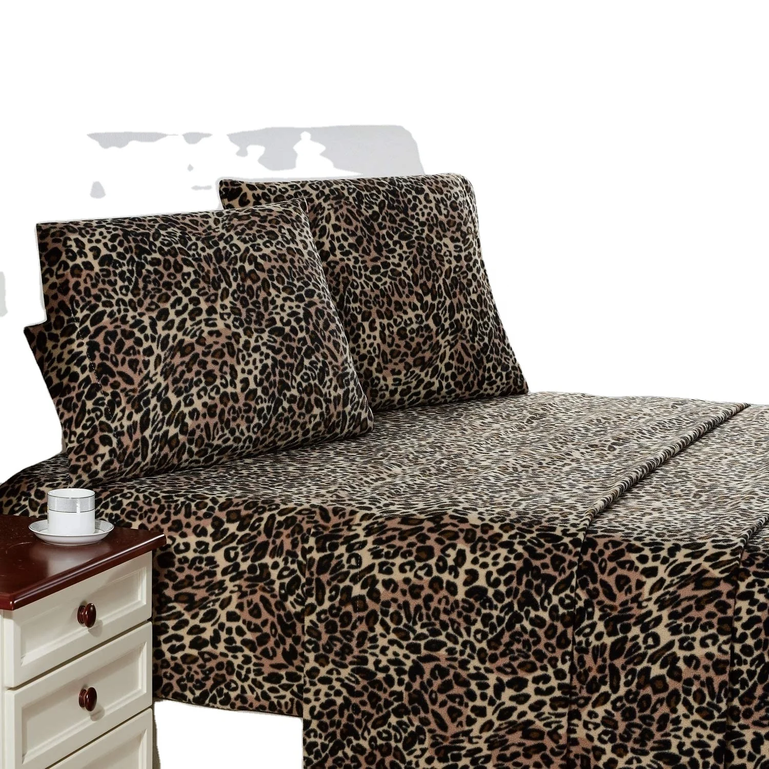 new bestseller custom Wholesale Polyester Microfiber fleece Bed linen Set fleece Bed sheet Sets soft and warm bed sets for home