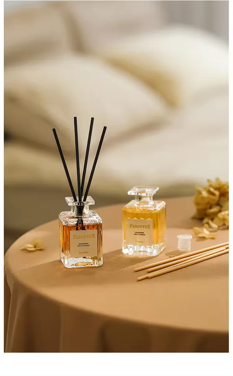 ENO wholesale colorful Premium customized transparent fragrance reed diffuser for home decoration gift