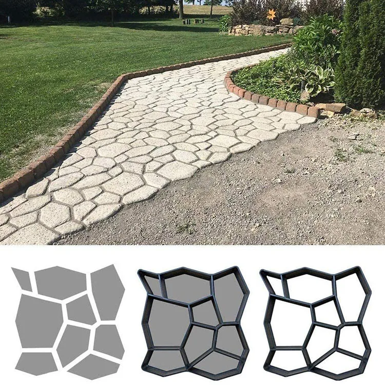 Stepping Stone Paver Walk Way Mold Patio Lawn Garden Walk Maker Pathmate Stone Moldings Paving Pavement Concrete Molds