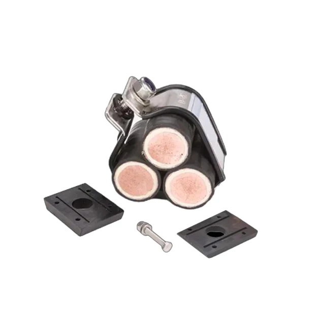 New Product metallic  High Voltage Cable Cleatstrevoil power fiber optic cable tie cable cleat