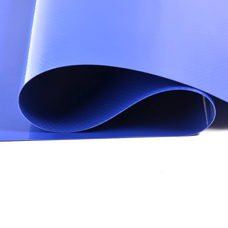 610gsm popular Blue Color Cold Resistant Waterproof PVC Fabric Tarpaulin Roll Materials for Truck Cover