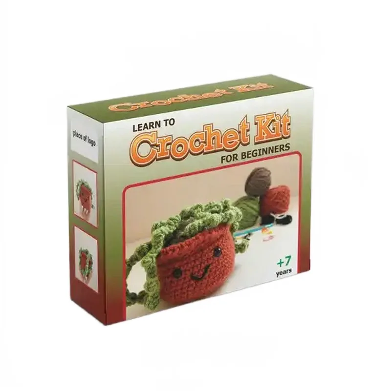Crochet Kit for Beginners Crochet Amigurumi Succulent Plant  DIY Craft Kit Kawaii Plant