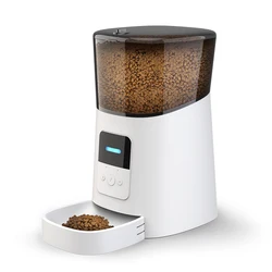 6L Automatic Cat Feeder Cat Dry Food Dispenser for Cats Slow Feeder with Smart App Recording Timing Feeding Bowl Pet Supplies