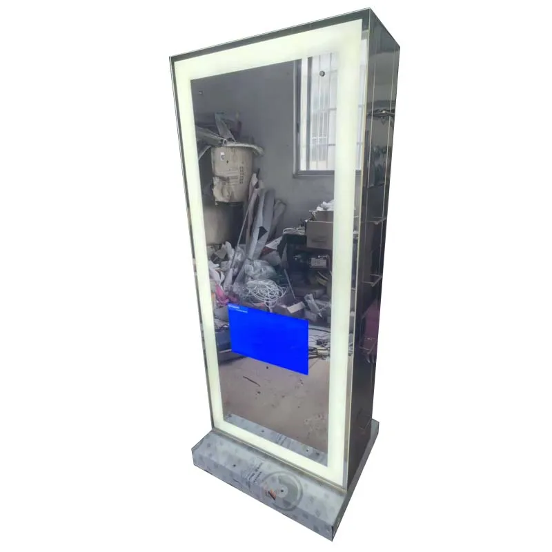 MOQ 1  Hot Sale  Full Size LED GOLD  Mirror Station Used  Total Station For Sale Lighted Salon Stations With TV 10 Years Life
