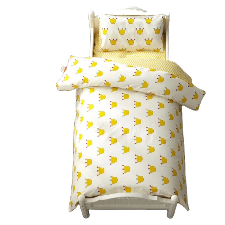 2021 New Design Cotton Plain Bedding Set Bed Sheet Children Baby Girls Bedding