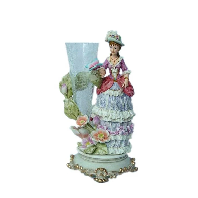 Современная Цветочная ваза 13 дюймов с красивой Викторией женское украшение дома из смолы внутреннее использование нордическое и народное искусство для