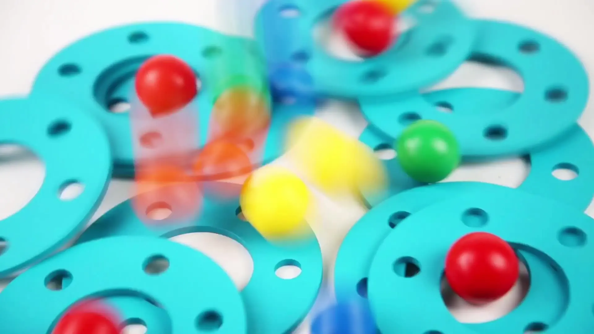 Wooden Rainbow Balls Tower Toys Montessori Rainbow Stacker Balls Building Blocks Learning Color Sensory Educational Toy for Kids