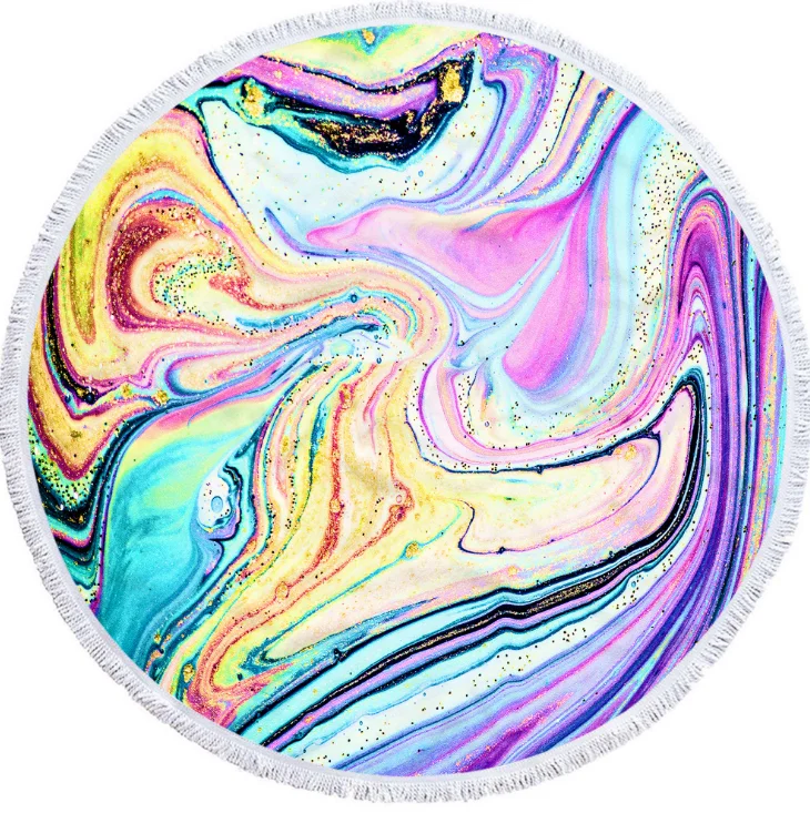 Colorful Quicksand Pattern Microfiber Shower Bath Towel Travel Blanket Swimming Cover