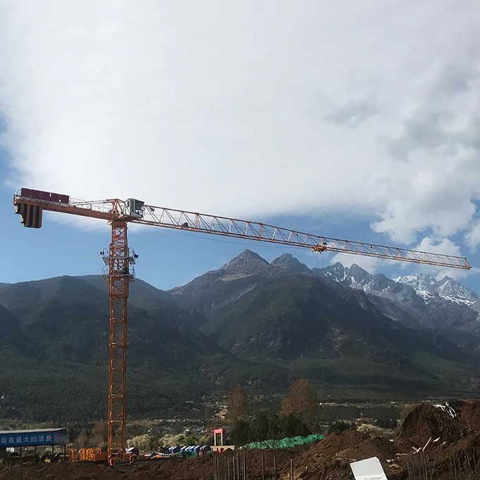 Б/у 8t / 10t pt6516 65m длина стрелы, Лидер продаж, башенный кран с плоской головкой, изготовленный в Китае, с высокой производительностью