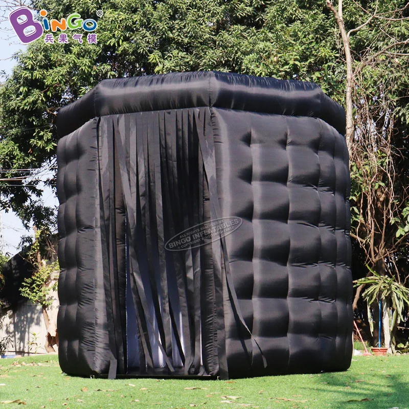 Inflatable dome wedding tent black Portable LED disco lighting  night club party tent inflatable trade tent