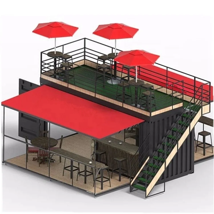 China 20ft beautiful design prefabricated portable shipping container coffee shop/container cafe/container bar