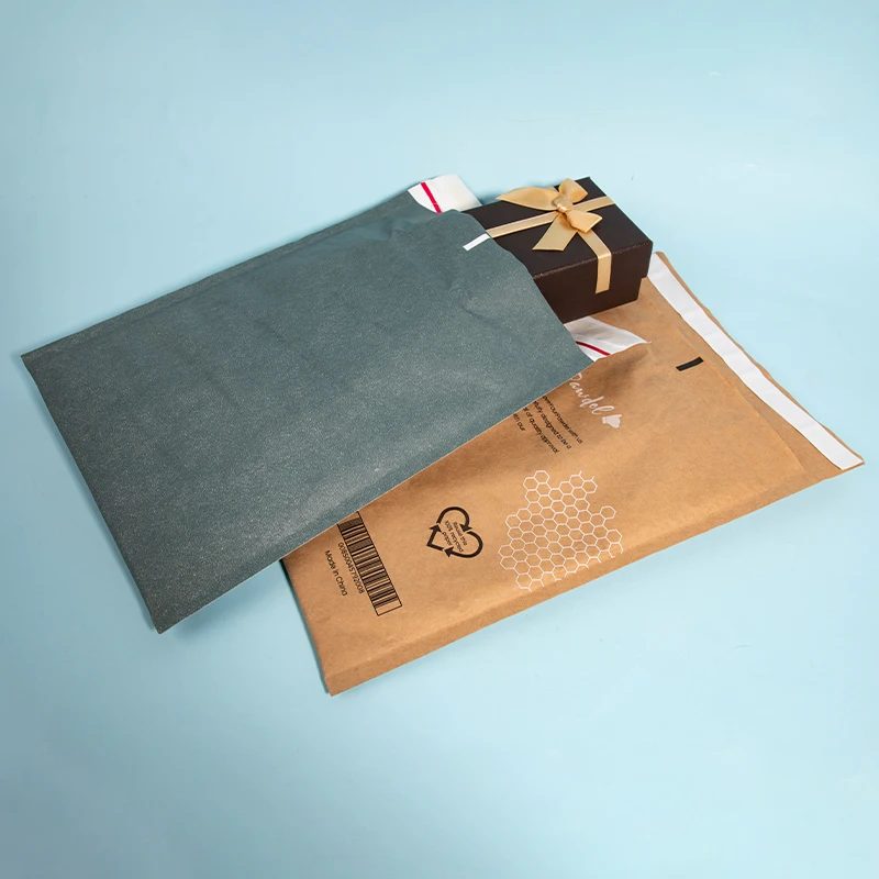 Compostable Padded Kraft Paper Express Envelope Biodegradable Shockproof Mailing Bags Shipping Honeycomb Mailers