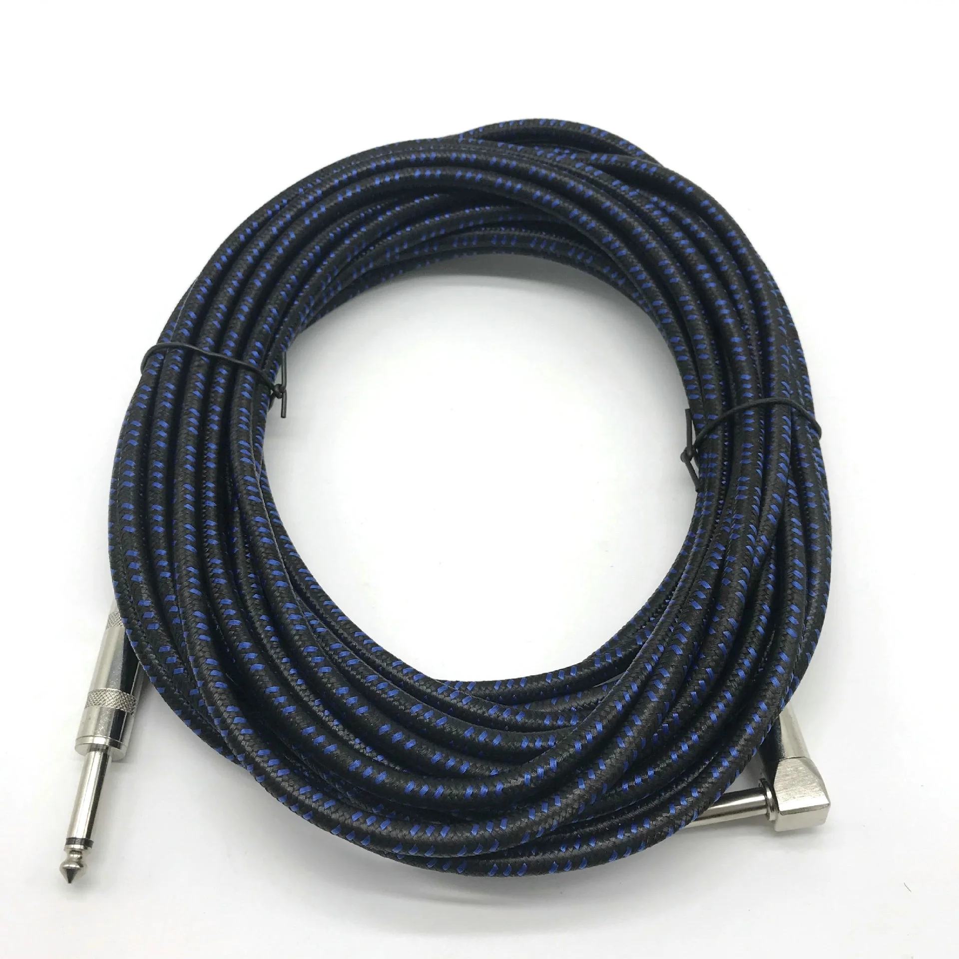 Popular highest sales low price good quality personalized guitar instrument cable electric guitar cable white black blue cable