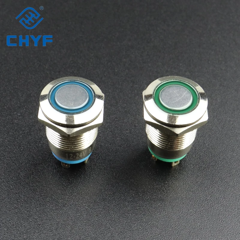 12mm Screw Terminal Momentary Push Button Switch Horn Button Switch with hardness and connector