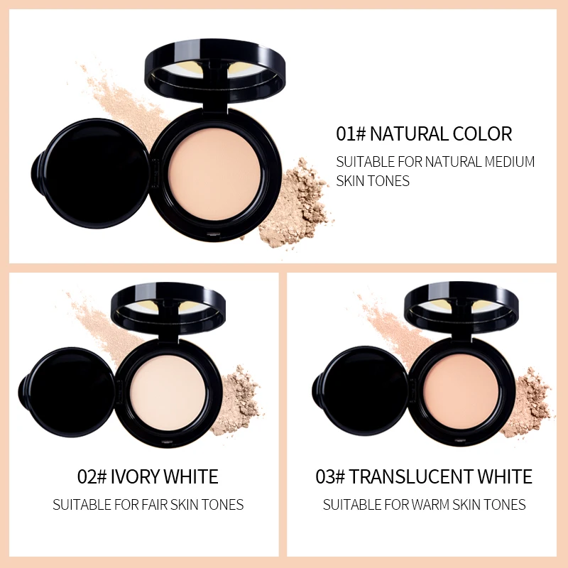 3 Color Private Label Loose Setting Powder Flawing Conceal Pore Translucent Ivory Natural White Female Oil Control Fixer Powder
