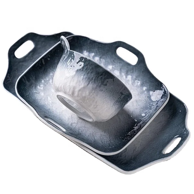 
Wholesale Modern Restaurant Porcelain dinner sets / Marble serving tray ceramics plates dinnerware 