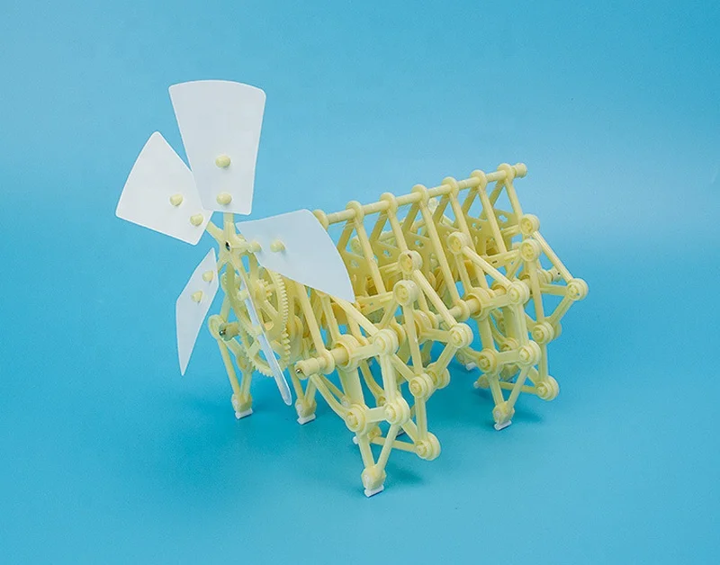 Child/Adult DIY Toy Hand-invented Beast Robot Creative Wind Energy Powered Mechanical Beast Puzzle Toys Gifts