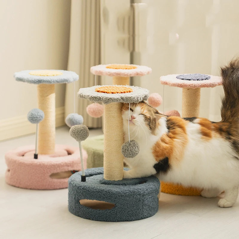 Manufacturer wholesale cute strawberry avocado small cat tree sun flower design