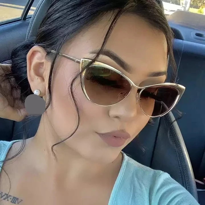 Transparent Glasses Fashion Designer Metal Computer Eyeglasses Frame Ladies Retro Optical Glasses Frames For Women