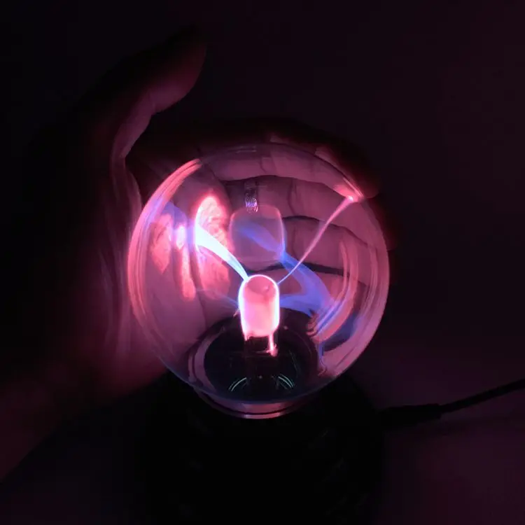Hot sales Novelty gift 3 inches electrostatic ion magic sphere globe USB powered luminous plasma ball light for table decorative