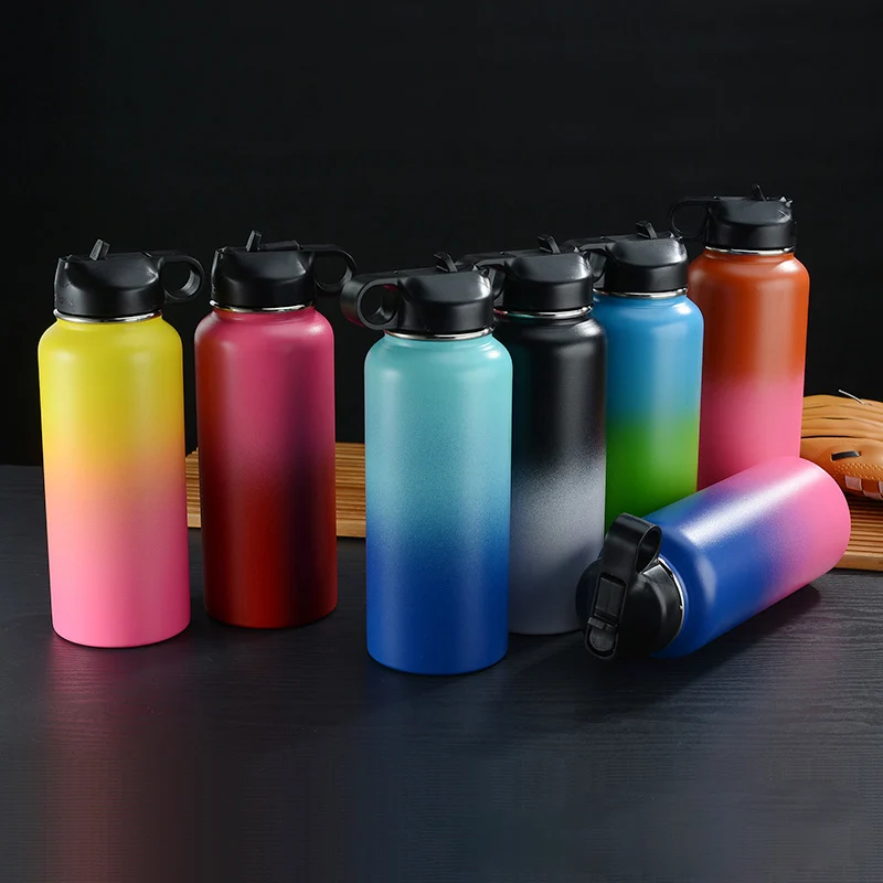 Amazon Hotsale 32oz Vacuum Insulated Double Wall Stainless Steel Water Bottle Gradient