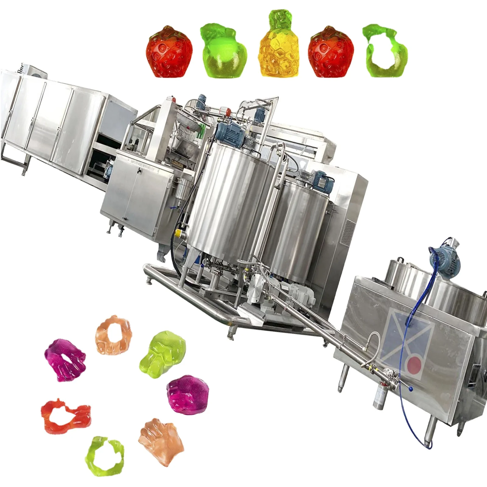 2024 Hot Selling Small Confectionery Soft Jelly Candy Depositor Lollipop Gummy Juice Filled Making Machine