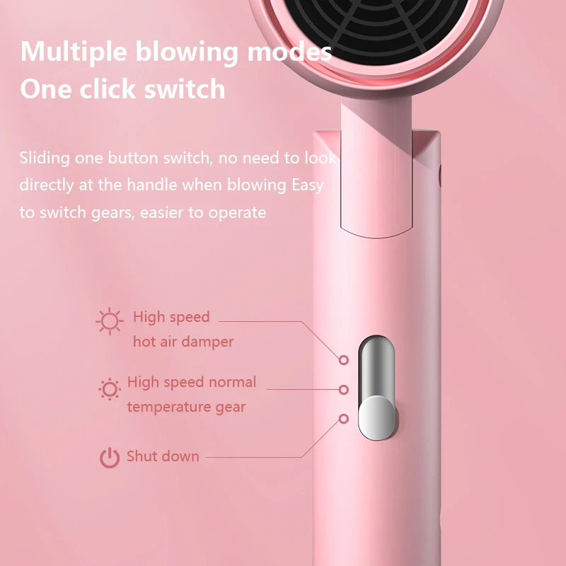 2023 Hot sales 800w professional machine folding negative ion hair dryer hand dryer for hair hair dryer