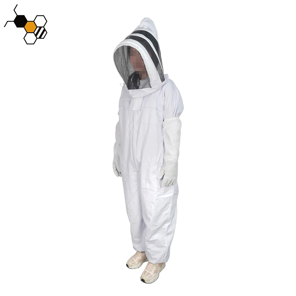 High quality beekeeper protection anti honey bee safety suit full body beekeeping bee keeper suit with veil hood hat