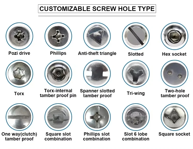 Factory Supplier Custom 304 316 hot dip galvanized self drilling concrete screw for flat head wood countersunk screws