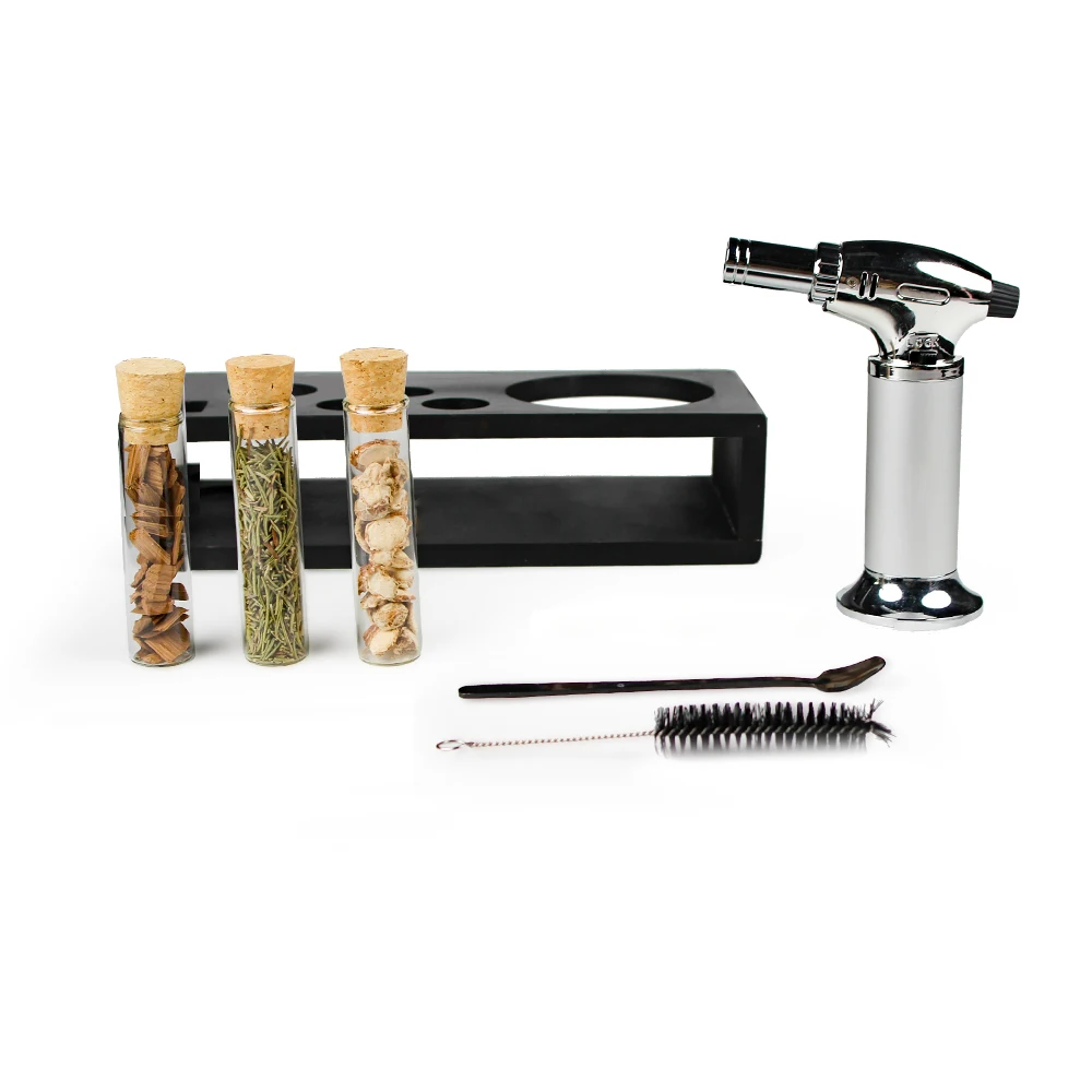 Customized Wood Cocktail Smoker Kit with Torch and Flavor Wood Chips