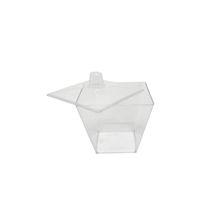 7oz Biodegradable Dessert Cups Clear Mini Pudding Cup Plastic Dessert Cup with Lid