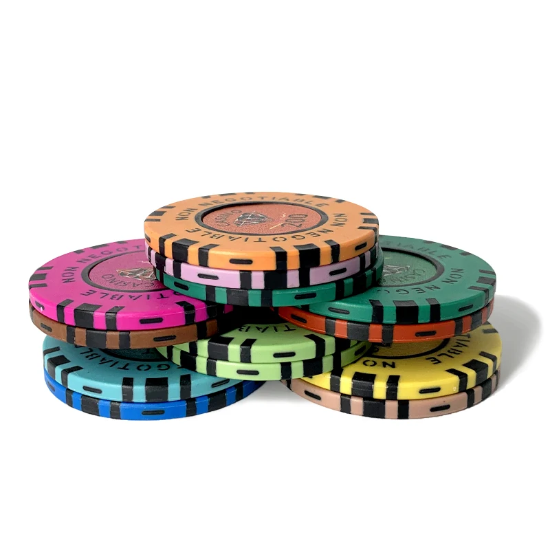 Factory Pro Sublimation Blank Premium Venerati Ept Ceramic Clay Monte Poker chips set for Custom Flush Poker Chip