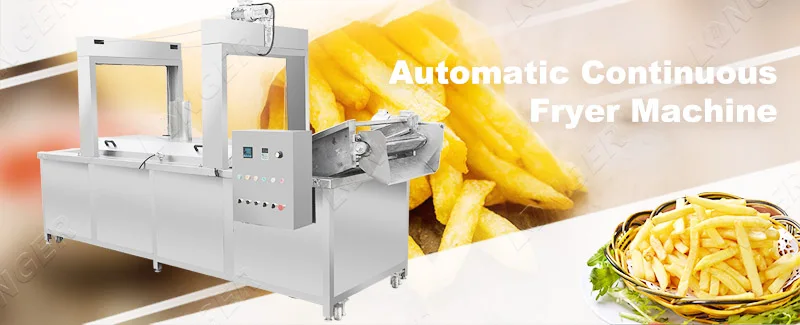 Commercial Automatic Gas Electric Onion Peanut Potato Chips Frying Machine Continuous Deep Fryer With Oil Filter