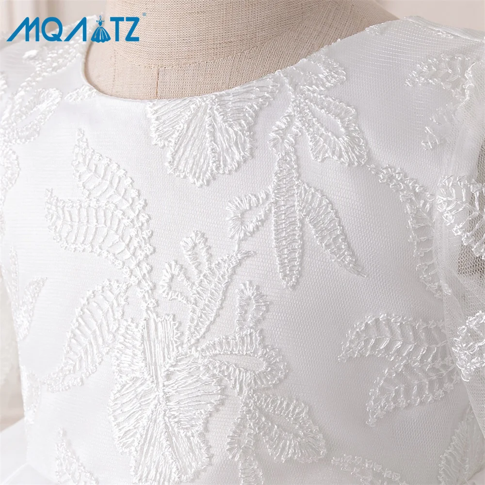 MQQATZ Latest Kids Girls Birthday Party Wear Ball Gown 1 Year Toddler Baby Beaded Dress