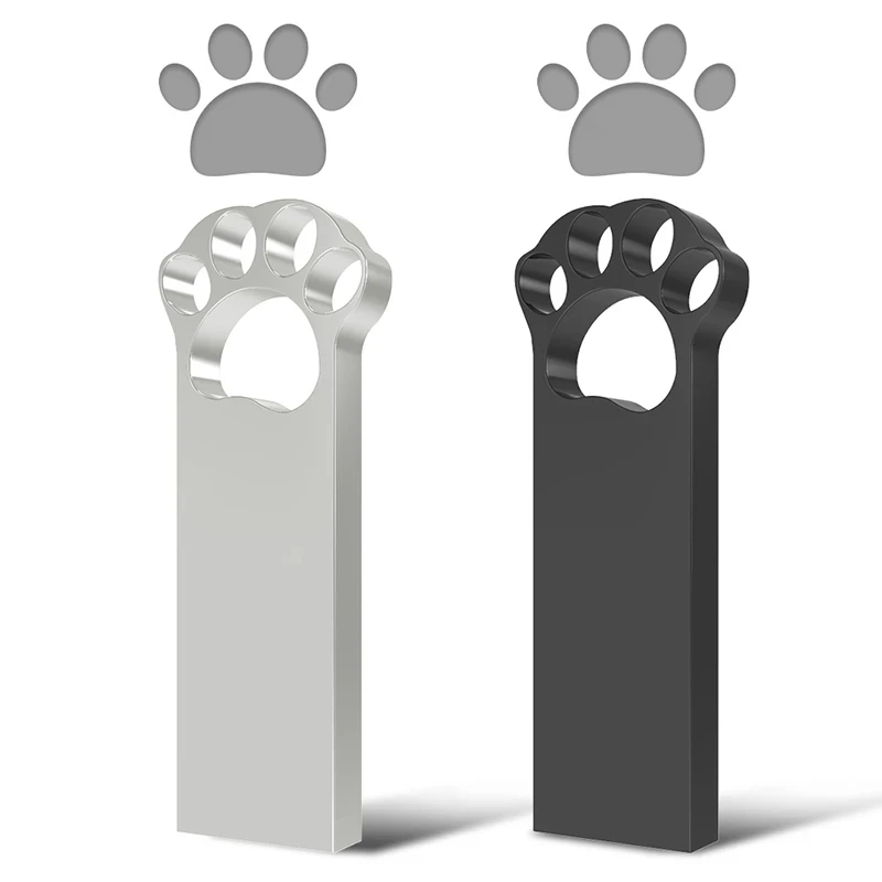 Wholesale Usb bear paw flash drive metal usb 3.0 Pen Drive 32 gb 64gb Memorias stick Cat Claw style pen drive