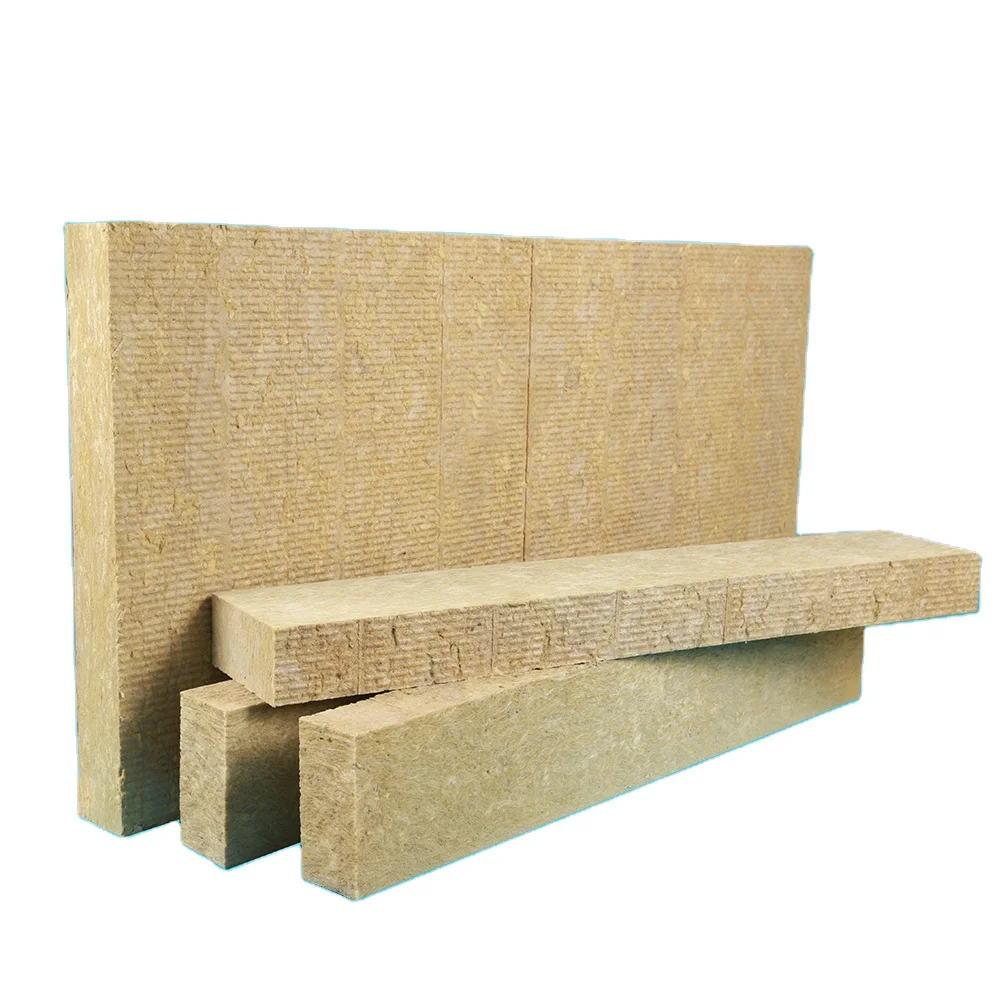 High Strength Industrial Design Acoustic Mineral Wool Insulation Rock Wool Board Panel Fire Resistant Plain Slab Made Basalt