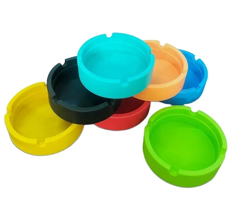 Силиконовый Лоток для пепельницы с логотипом на заказ-портативный термостойкий, можно мыть в посудомоечной машине