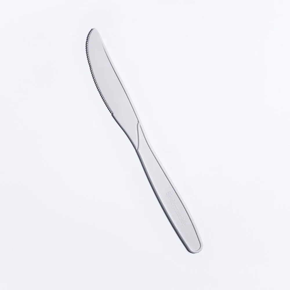 2024 Medium Weight Disposable PP PLA Forks and Spoons 2.5g Plastic Cutlery Utensils for Events Flatware Knife Tableware