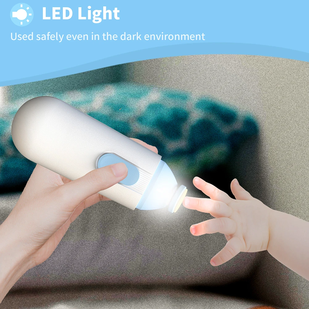 Infant Baby Products Nail Trimmer Safe Speed Adjustable Electric Nail Cutter Kit for All