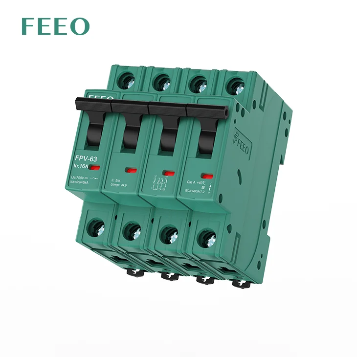 FPV-63 IEC60947 16 20 32 40 50 63 Amp 63a 1 2 3 4 Poles Miniature Circuit Breaker DC MCB