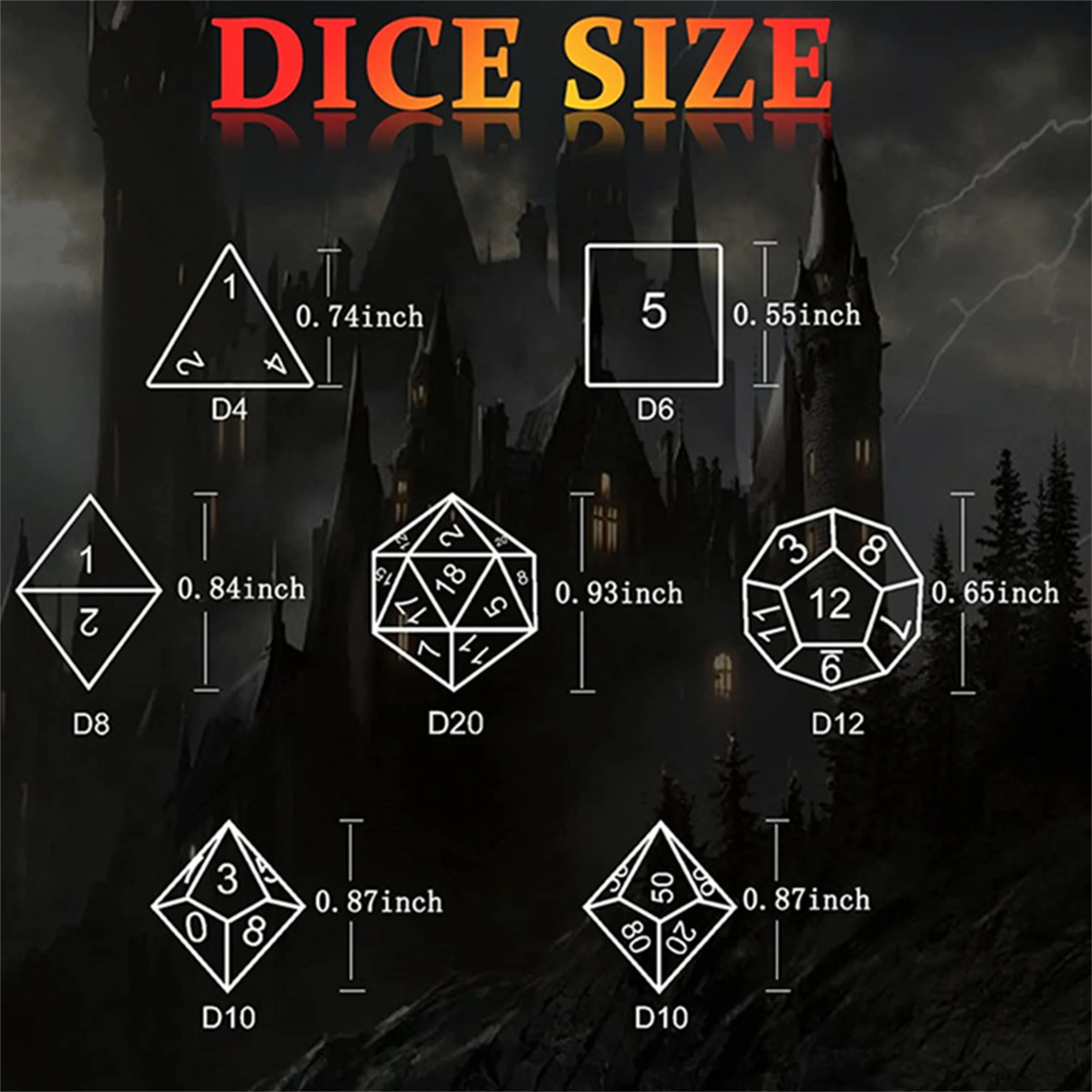 MINI PLANET DND Dice Set 3D Flying Dragon Metal Polyhedral Dice For TRPG Dungeons&Dragons Game Wholesale Custom DND Dice Metal