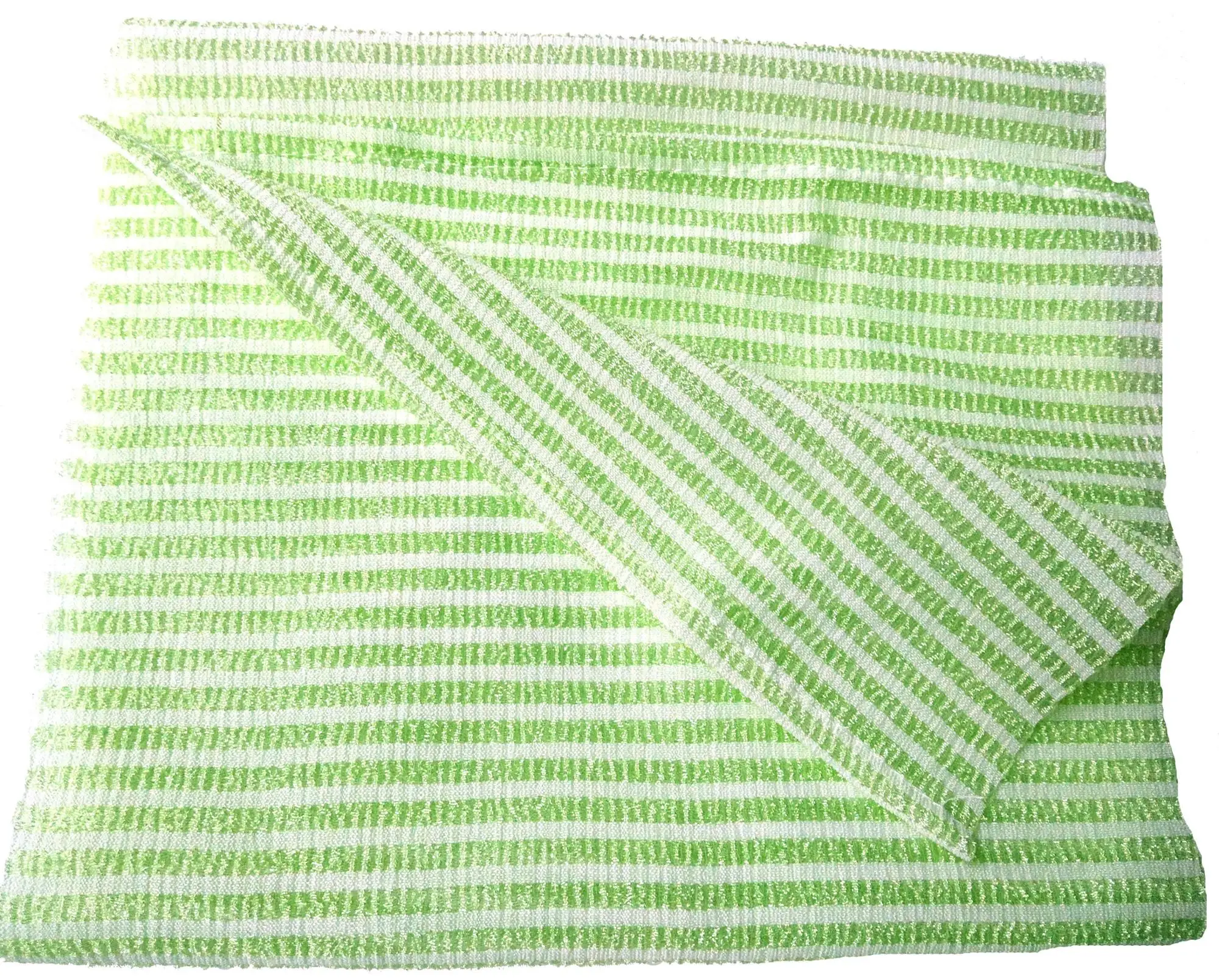 Bathroom Product Exfoliating Wash Cloth Colour Stripe White and Green Korea Beauty Cloth