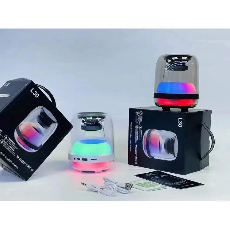 New the high quality hot selling L30 Small Subwoofer Speaker With Dazzling Lights outdoor sport Portable bt wireless speaker
