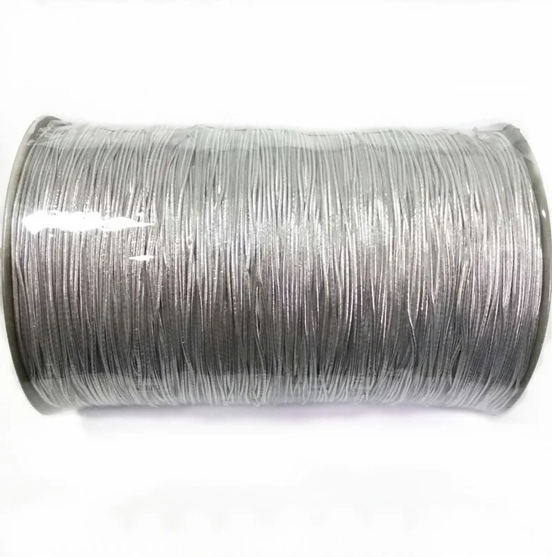 Hot sale gold silvery shiny cord 1mm decoration braid elastic string