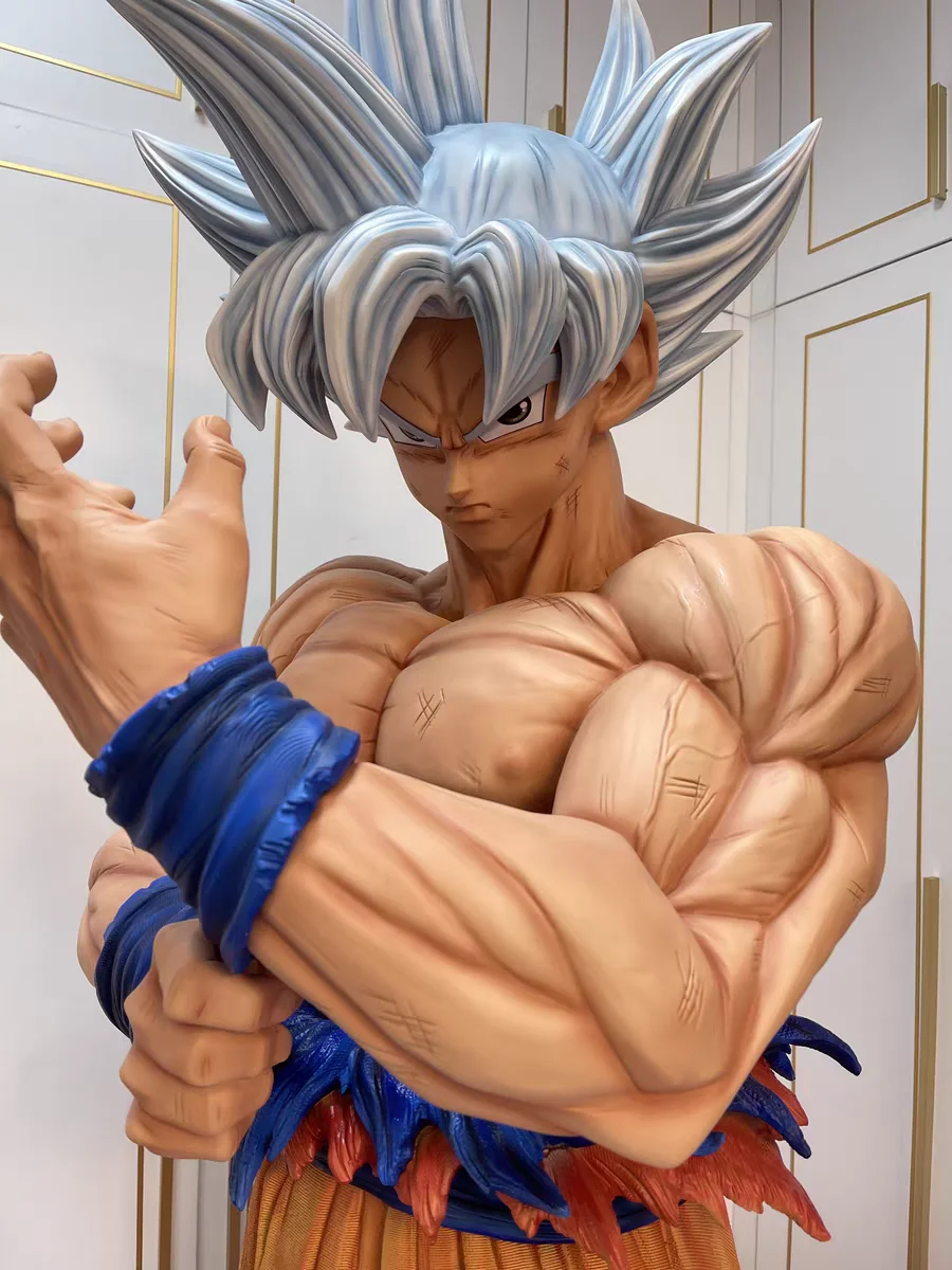 Factory Custom Resin Sculpture  Vegeta Huge Life Size Statue Dragon Ball  Super Resin Goku Dragon Statue With Crystal Ball