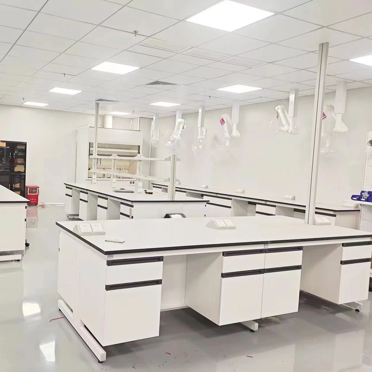 Lab Table With Reagent Shelf Medical Lab Furniture Customized Laboratory Workbench