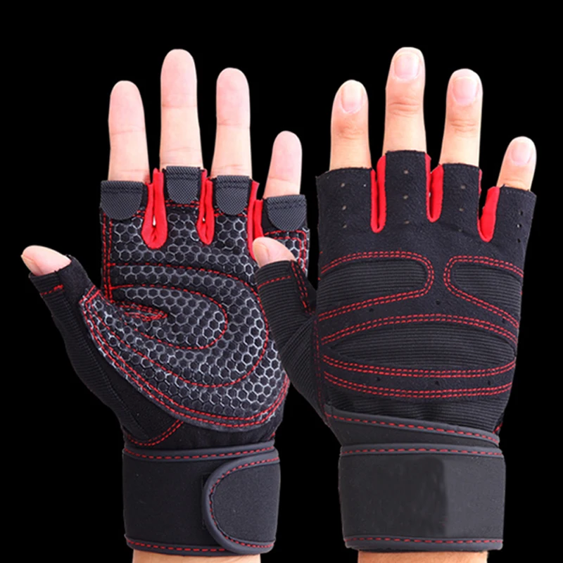 Fast Shipping Fitness Gym Gloves Weight Lifting Sport Gloves With Grip For Cycling Mans Sports Gloves Racing