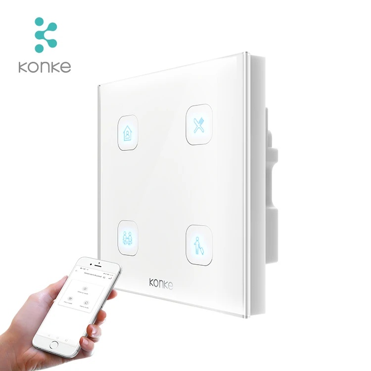 Konke smart home system zigbee 3 gang smart switch scene switch app remote control